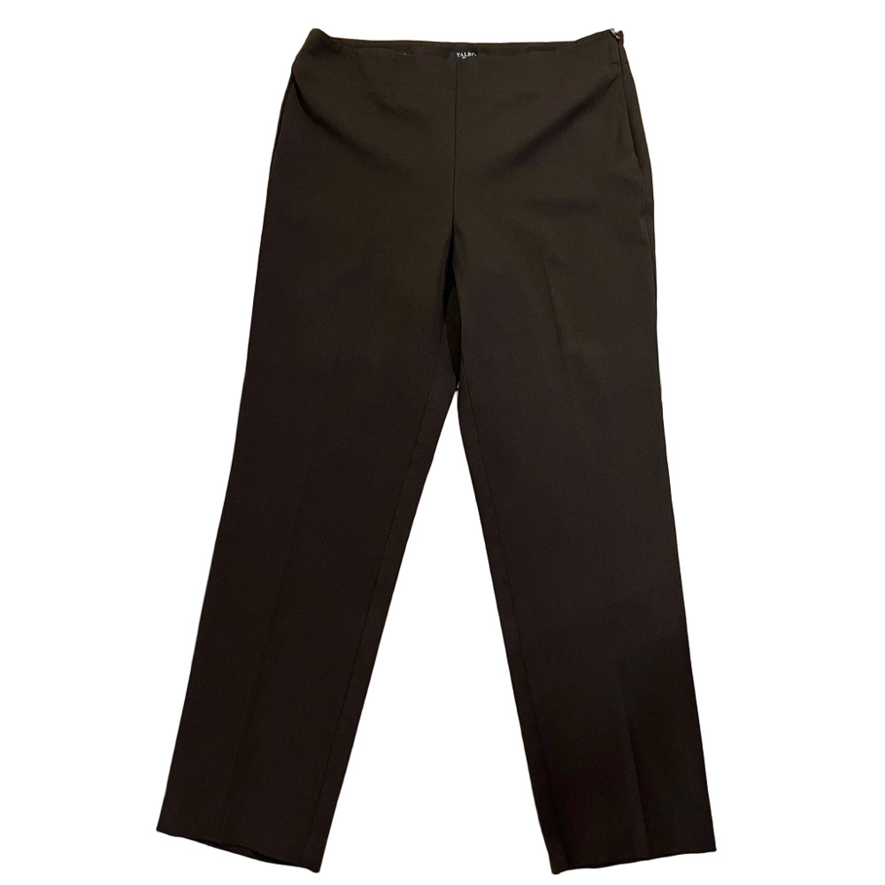 Talbots Dark Brown Classic side-zip Straight Leg Pants - Size 12 minimalist